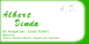 albert dinda business card